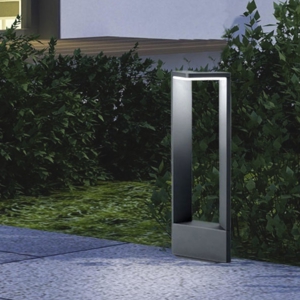 Lampione da giardino moderno antracite led 9w 3000k ip54
