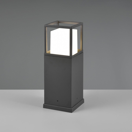 Lampioncino da giardino moderno antracite led 14w cct