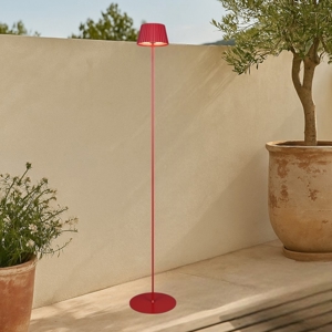 Piantana da esterno senza fili rossa led 3000k