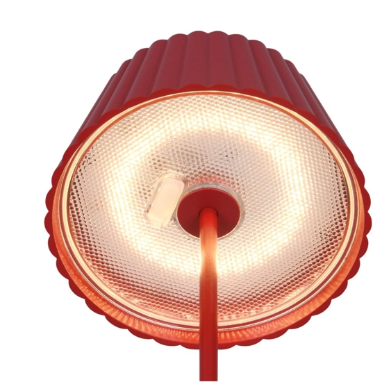 Piantana da esterno senza fili rossa led 3000k