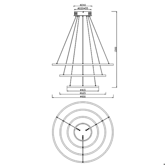 Lampadario moderno intreccio led da 3000k a 6000k rgb