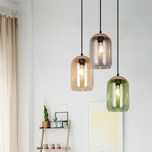 Lampadario per soggiorno moderno vetri multicolor