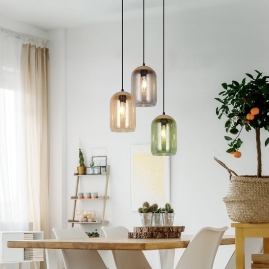 Lampadario per soggiorno moderno vetri multicolor