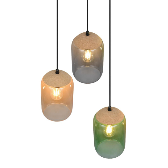 Lampadario per soggiorno moderno vetri multicolor