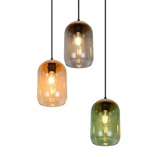 Lampadario per soggiorno moderno vetri multicolor