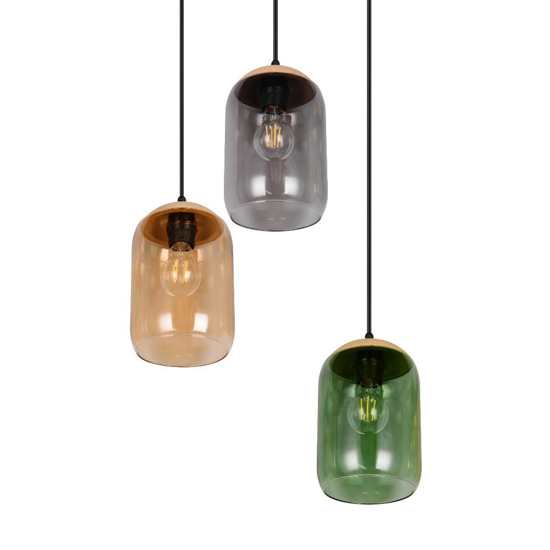 Lampadario per soggiorno moderno vetri multicolor