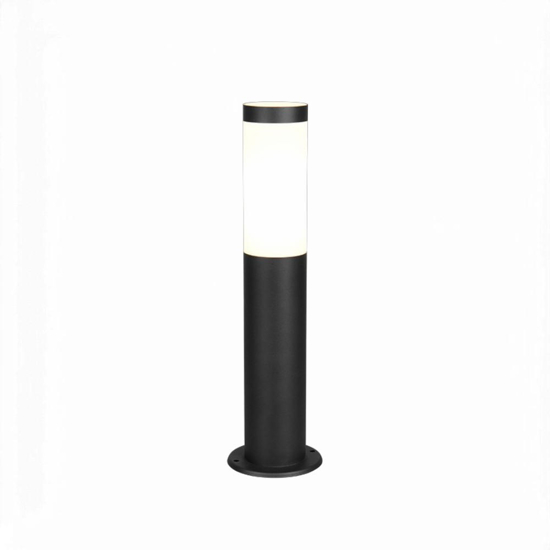 Lampione da giardino ip44 h45 cm nero opaco