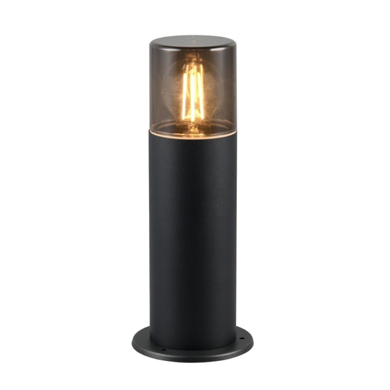 Lampioncino nero da giardino moderno cilindro