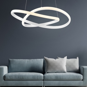Lampadario moderno da salotto led 4000k cavi regolabili h150 cm max