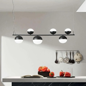 So mali nero ondaluce lampadario led moderno