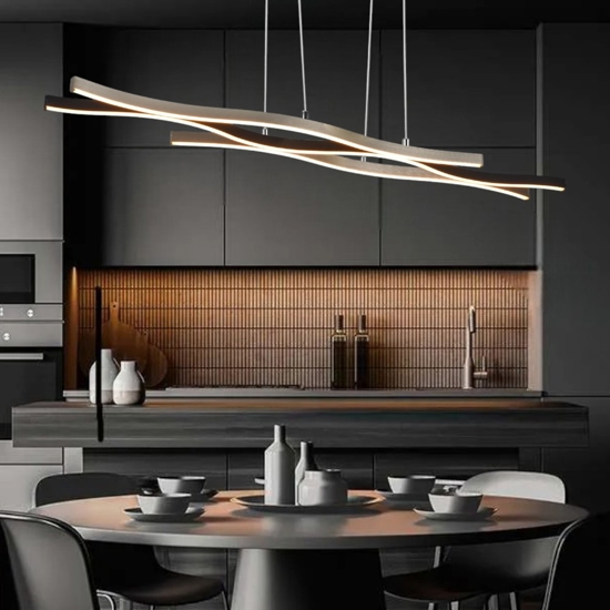 Lampadario onde per cucina led da 2300k a 4000k dimmerabile