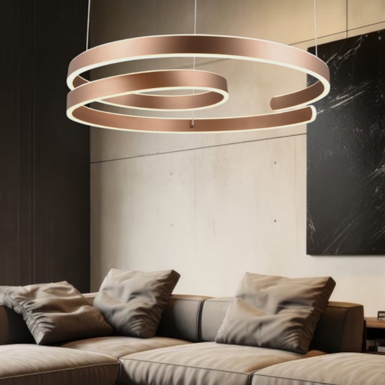 Lampadario nastro moderno led 3000k per salotto
