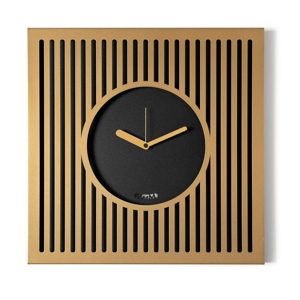Orologio moderno da muro design quadrato oro e nero