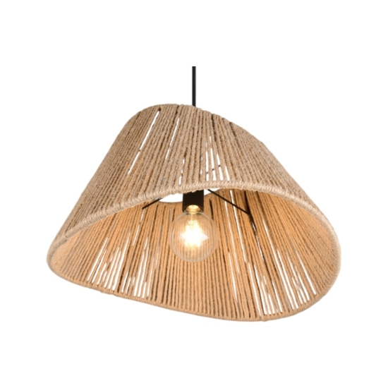Lampadario da cucina conico marrone in corda