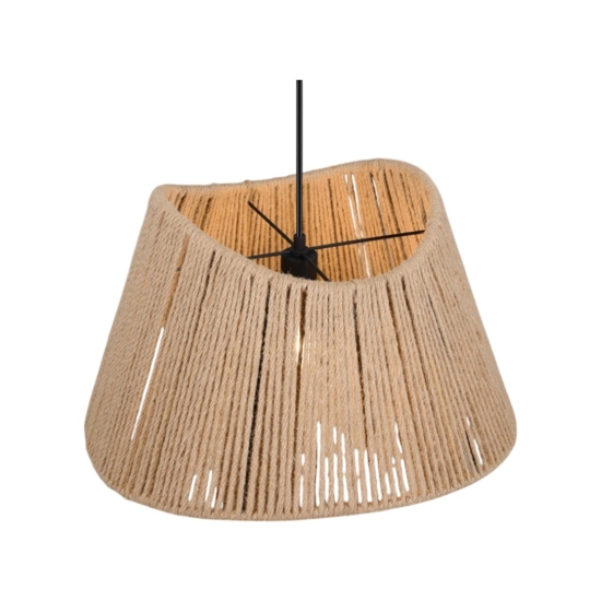 Lampadario da cucina conico marrone in corda