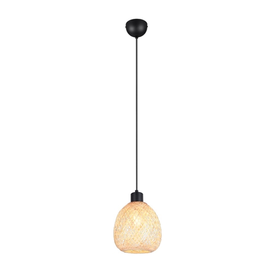 Lampadario per cucina 18 cm in rattan cavi regolabili