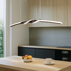 Lampadario per tavolo da cucina nero led 18w 3000k