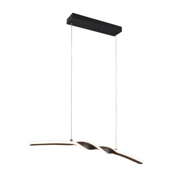 Lampadario per tavolo da cucina nero led 18w 3000k