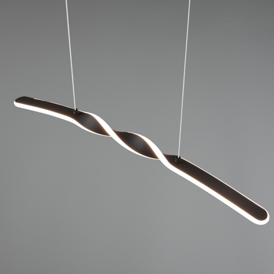 Lampadario per tavolo da cucina nero led 18w 3000k