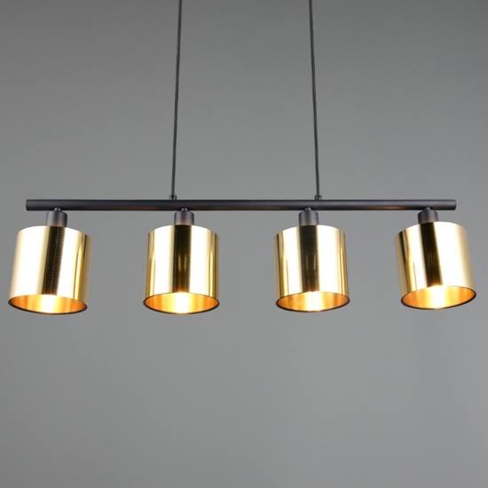 Lampadario per tavolo da cucina oro paralumi in vetro cavi regolabili