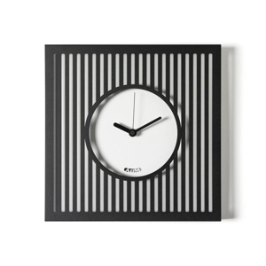 Visualizza i dettagli per Orologio da parete moderno quadrato nero e avorio 35x35 Orologio da parete moderno quadrato nero e avorio 35x35