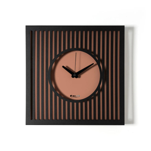 Orolgio moderno da cucina design quadrato nero e mousse