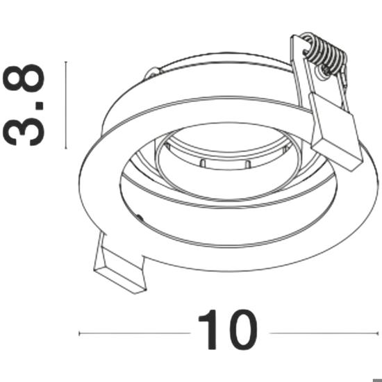 Faretto da incasso a soffitto rotondo bianco orientabile