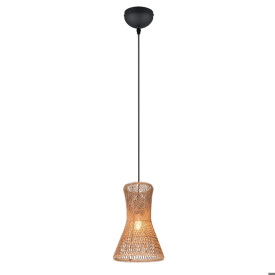 Lampadario clessidra per cucina 20 cm marrone cavi regolabili