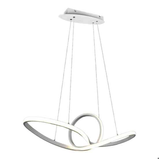 Lampadario bianco per soggiorno moderno led 27w 4000k dimmerabile