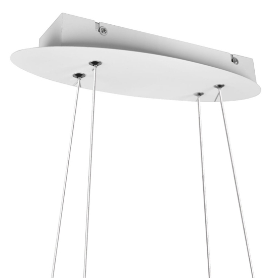 Lampadario bianco per soggiorno moderno led 27w 4000k dimmerabile