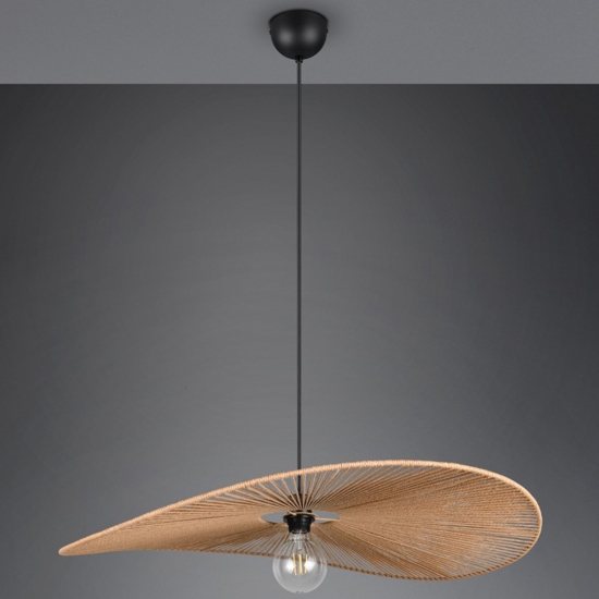 Lampadario da cucina a cerchio ondulato marrone per tavolo