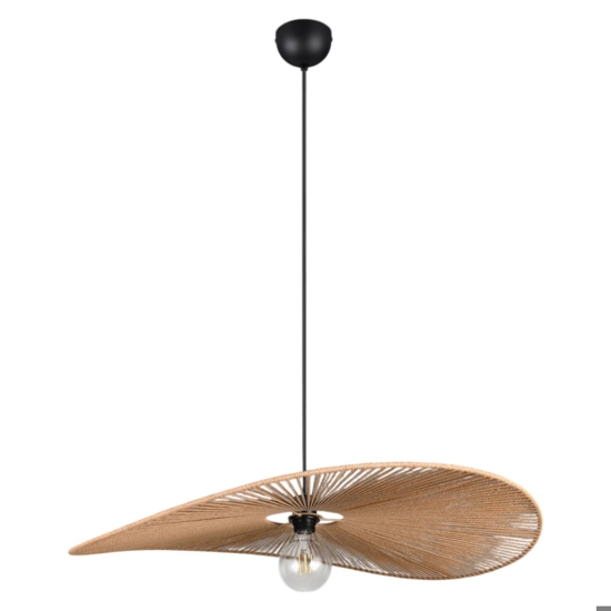 Lampadario da cucina a cerchio ondulato marrone per tavolo