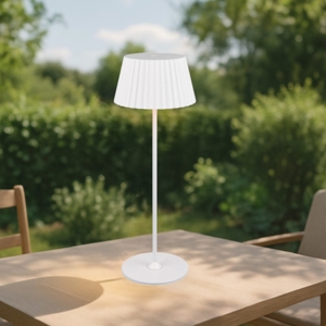 Lampada per esterno portatile da tavolino bianca ricaricabile led 3000k