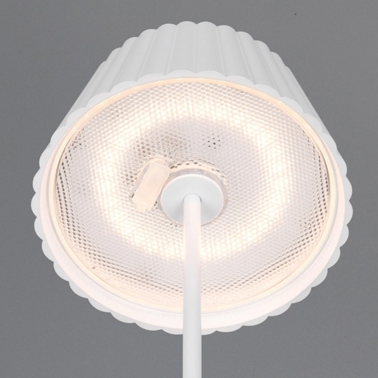 Lampada per esterno portatile da tavolino bianca ricaricabile led 3000k