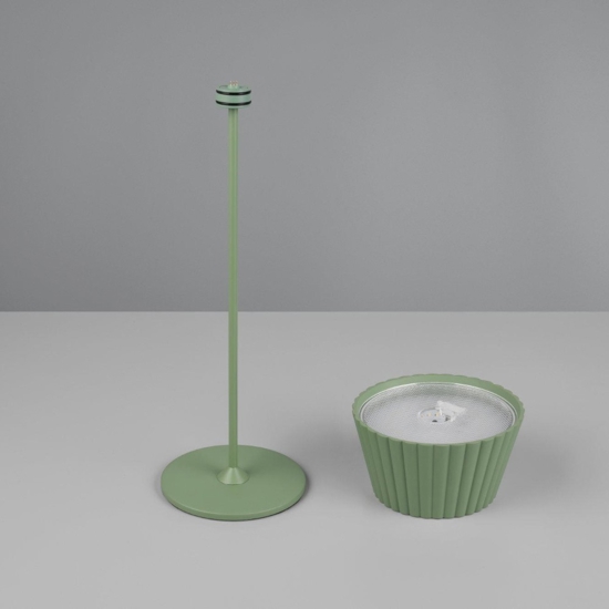 Lampada portatile led 3000k da tavolo per esterno verde pistacchio