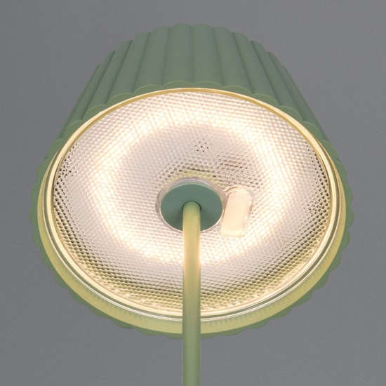 Lampada portatile led 3000k da tavolo per esterno verde pistacchio