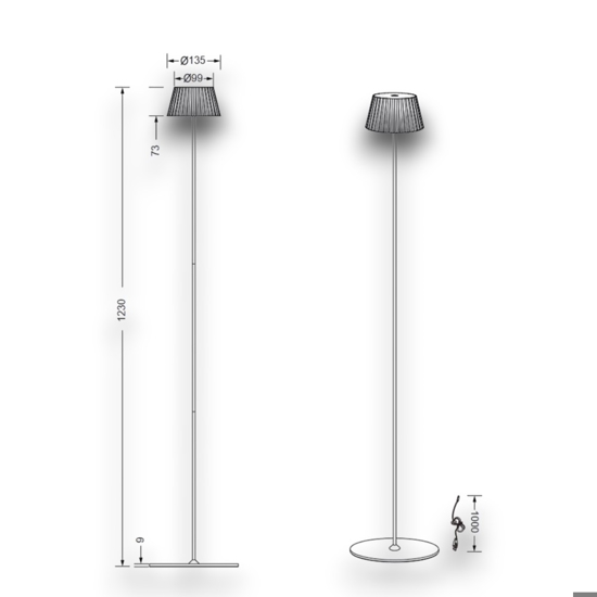 Lampada portatile bianca senza fili per esterni