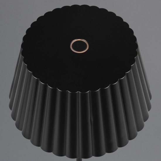 Lampada nera da tavolo ricaricabile per esterni portatile 3000k