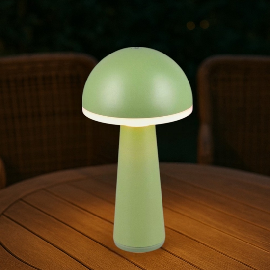 Lampada led senza fili ta tavolo portatile verde pistacchio per esterni