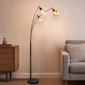 Lampada da terra moderna a tre luci pendenti per soggiorno
