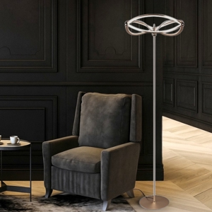 Lampada da terra moderna led 3000k per soggiorno metallo ottone
