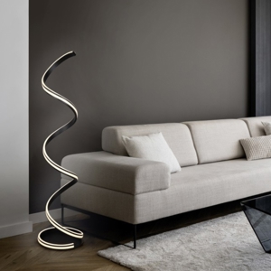 Lampada da terra nera design moderna led 34w 2300k 3000k 4000k