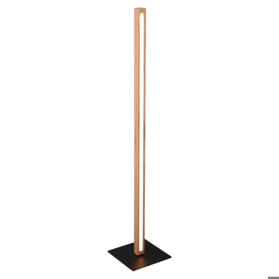 Lampada da terra stile nordico led 3000k sottile in legno