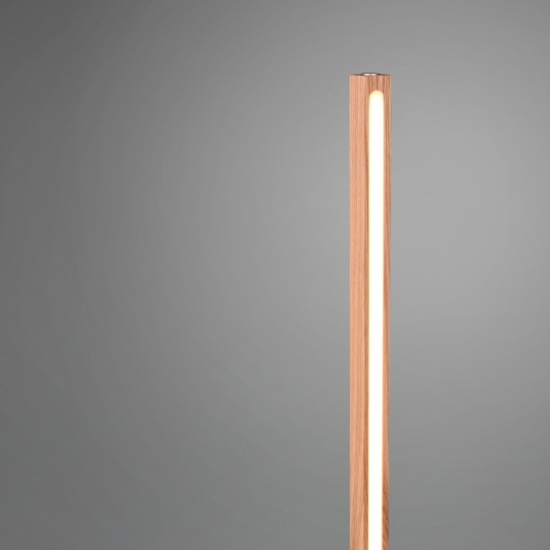 Lampada da terra stile nordico led 3000k sottile in legno
