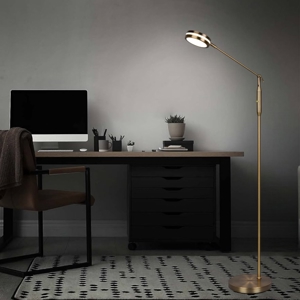 Lampada da terra per ufficio led da 2700k a 4000k color ottone