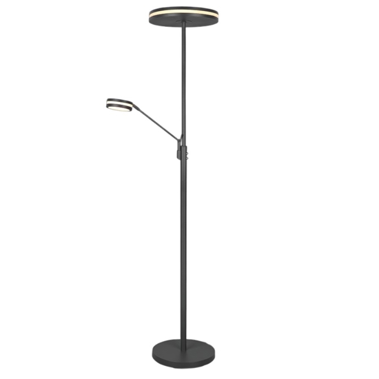 Lampada da terra nera moderna led da 2700k a 4000k orientabile