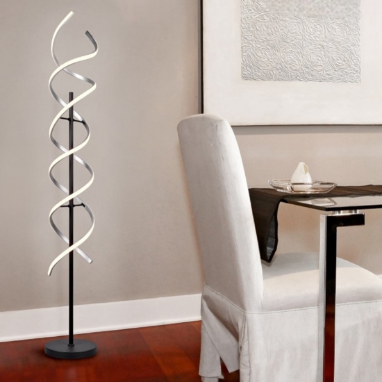 Lampada da terra moderna led da 2300k a 4000k a spirale