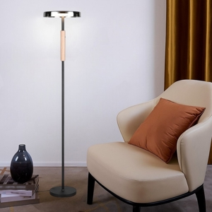 Lampada da terra moderna nera led 3000k per soggiorno h160 cm