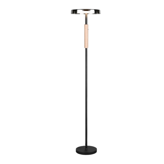 Lampada da terra moderna nera led 3000k per soggiorno h160 cm