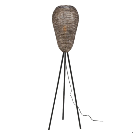 Lampada da terra etnica in metallo per salotto